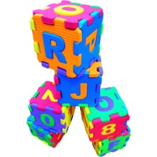 36 Parça Çocuk Oyun Karosu Eva Puzzle Yer Matı Harf ve  Sayılar Eğitici Oyun Halısı Mini