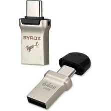 Syrox UTC64 Type-C ve USB 2.0 USB Flash Bellek 64GB