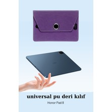 Fuchsia Honor Pad 8 Uyumlu Universal 12 Inç Kılıf Pu Deri Standlı Tablet Kılıf