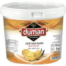 Duman Gurme Birinci Kalite Kahvaltılık Çizik Yeşil Zeytin  S Boy (320-350) Klb 10 kg