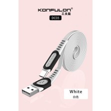 Konfulon Dc-03 Süper Hızlı Type-C Kablo 1m 2.4A - Beyaz