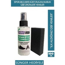 Point Care Spor ve Süet Ayakkabı Yenileyici ve Temizleyici Sprey Sihirli Sıvı 100ML + Sünger