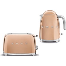 Smeg Kettle - Ekmek Kızartma Makinesi 2x1 50's Style Rose Gold KLF03-TSF01RGEU