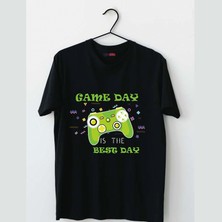 Mor Mürekkep Game Day Konsol Baskılı Erkek Tshirt