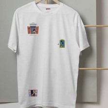 Mor Mürekkep Aşk Tasarım Baskılı Kadın Tshirt