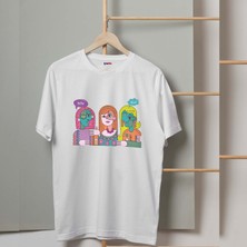 Mor Mürekkep Dedikodu Tasarım Baskılı Kadın Tshirt