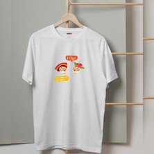 Mor Mürekkep Hola Kurukafa Tasarım Baskılı Kadın Tshirt
