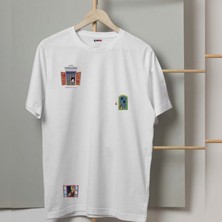 Mor Mürekkep Aşk Tasarım Baskılı Erkek Tshirt