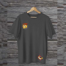 Mor Mürekkep You Boom Ön  Arka Tasarım Baskılı Erkek Tshirt