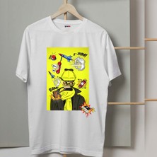 Mor Mürekkep You Boom Tasarım Baskılı Erkek Tshirt