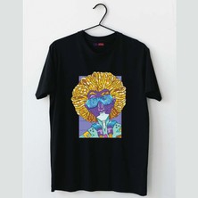 Mor Mürekkep Bonus Tasarım Baskılı Kadın Tshirt