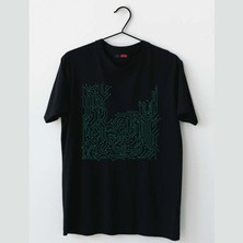 Mor Mürekkep Codes Tasarım Baskılı Kadın Tshirt