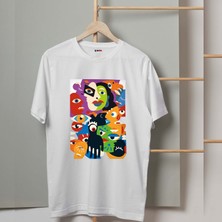 Mor Mürekkep Gözler Üzerimizde Tasarım Baskılı Kadın Tshirt