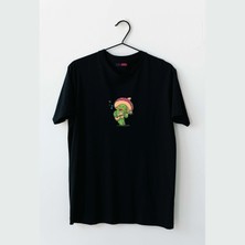 Mor Mürekkep Meksikalı Kaktüs Tasarım Baskılı Kadın Tshirt