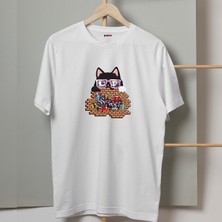 Mor Mürekkep Street Life Tasarım Baskılı Kadın Tshirt