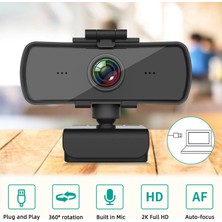 Bilgisayar Kamerası 2k Hd USB Kamera Dahili Mikrofon USB Ağ Kamerası (Yurt Dışından)