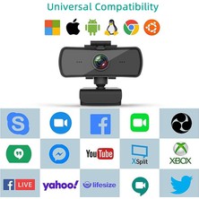Bilgisayar Kamerası 2k Hd USB Kamera Dahili Mikrofon USB Ağ Kamerası (Yurt Dışından)