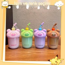 600ML Girls Summer Straw Taşınabilir Sevimli Su Bardağı (Yurt Dışından)