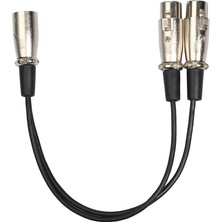 Runto Mic Mixer Recorder Aksesuarı Için 3pin Xlr Erkek - 2 Xlr Kadın Ses Kablosu (Yurt Dışından)