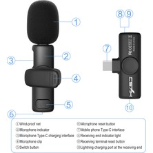 Yuekeda- Hxsj F18 Usb-C/typ-C Lavalier Wiress Mikrofon (Yurt Dışından)