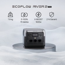 EcoFlow RIVER 2 Pro Taşınabilir Güç Kaynağı 768Wh Kapasite, 3x800W (X-Boost 1600W) - Ev Karavan ve Dış Mekan Kullanımı İçin LiFePO4 Bataryalı Jeneratör - (EcoFlow Türkiye Garantili)