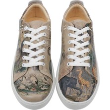 Kadın Vegan Deri Çok Renkli Sneakers - Jungle Serenity Tasarım