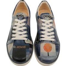 Kadın Vegan Deri Lacivert Sneakers - Be Different Tasarım