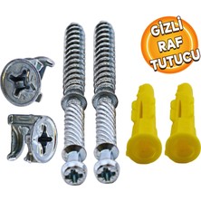 Badem10 Mi-Fiks Kolay Montaj Gizli Raf Tutucu Taşıyıcı Set 8 cm