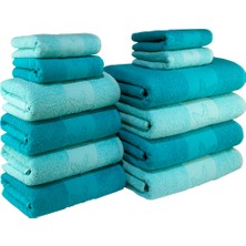 Textile Colors Banyo Havlu Seti 12 Adet - 4 Adet 30 x 50 cm , 4 Adet 50 x 100 cm, 4 Adet 70 x 140 cm
