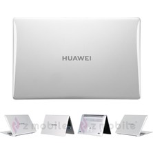 Z-Mobile Huawei Matebook D16 2022 Uyumlu Kılıf Kapak 360° Tam Koruma Parlak Şeffaf Renksiz