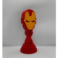 Nerva Design 3D Iron Man Masaüstü Kulaklık Standı - Kulaklık Tutacağı