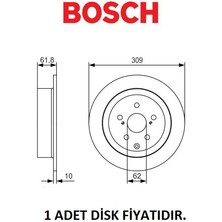 Arka Fren Diski Toyota Sienna Highlander Lexus Rx3 AL10 0986479T04 1 Adet