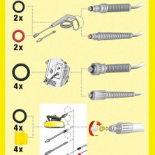 Hermoso Karcher Için O-Ring K2 K3 K4 K5 K6 K7 Lance Hortum Memesi Yedek O-Ring Contası 2.640-729.0 Kauçuk O-Ring Basınçlı Yıkayıcı (Yurt Dışından)