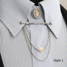 Coolmenclub Gömlek Yaka Iğnesi ve Düğmesi Seti