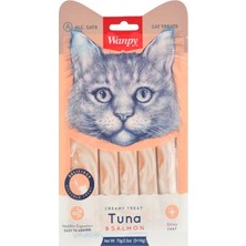 Wanpy Sıvı Kedi Ödülü Ton Balıklı ve Somonlu 14 gr x 5 Adet