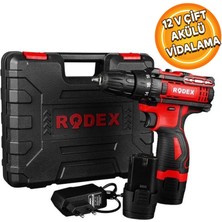 Rodex RDX3321 Şarjlı Akülü Matkap 12 V Çift Akülü Vidalama