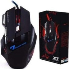 Xnews Piranha X7 Gaming Mouse Kumaş Kablo 7 Tuşlu Oyuncu Mouse