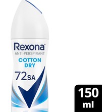 Rexona Kadın Sprey Deodorant Cotton Dry 72 Saat Kesintisiz Üstün Koruma 150 ml