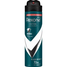 Rexona Men Erkek Sprey Deodorant Invisible Black & White 72 Saat Kesintisiz Üstün Koruma 150 ml