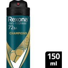 Rexona Men Erkek Sprey Deodorant Champions 72 Saat Kesintisiz Üstün Koruma 150 ml