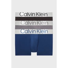 Calvin Klein Logolu Elastik Bel Bantlı Düşük Bel 3'lü Paket Boxer