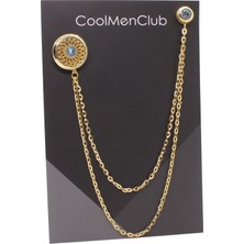 Coolmenclub Mavi Taşlı Ceket Yaka Iğnesi