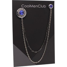 Coolmenclub Mavi Taşlı Ceket Yaka Iğnesi