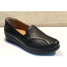 Dr. Zen  241 Kadın Kemik Çıkıntılı Deri Comfort Ayakkabı Siyah