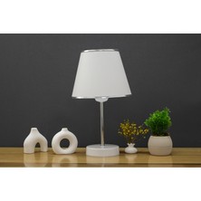 Vivido Abajur Beyaz Krom Safir Modern Abajur