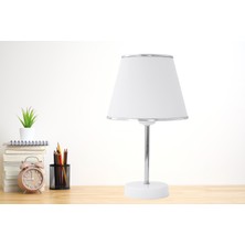 Vivido Abajur Beyaz Krom Safir Modern Abajur