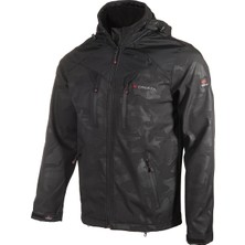 Cresta Outdoor Kaplamalı & Baskılı Kapüşonlu Erkek Softshell Ceket