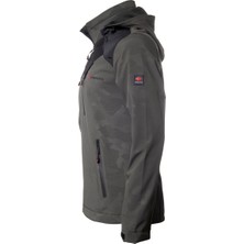 Cresta Outdoor Kaplamalı & Baskılı Kapüşonlu Erkek Softshell Ceket