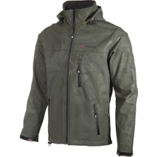 Cresta Outdoor Kamuflaj Baskılı Kapüşonlu Erkek Softshell Ceket