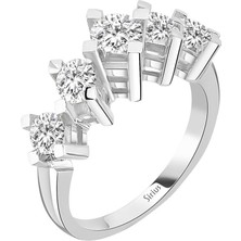 Sirius Pırlanta F Renk 1 Karat Pırlanta 5 Taş Yüzük 0423R0206